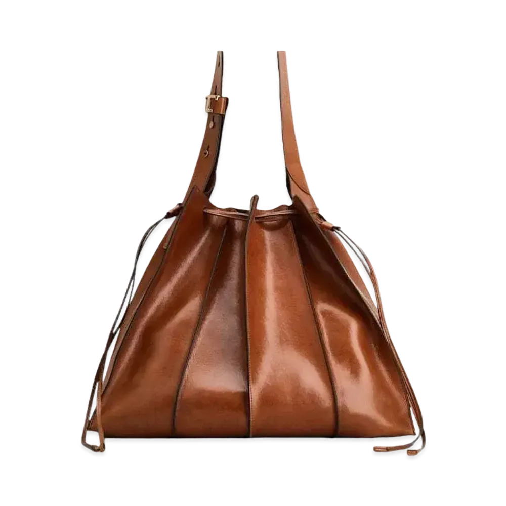TOD'S Bucket Bag In Leather Large "Brown"
