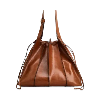 TOD'S Bucket Bag In Leather Large "Brown"
