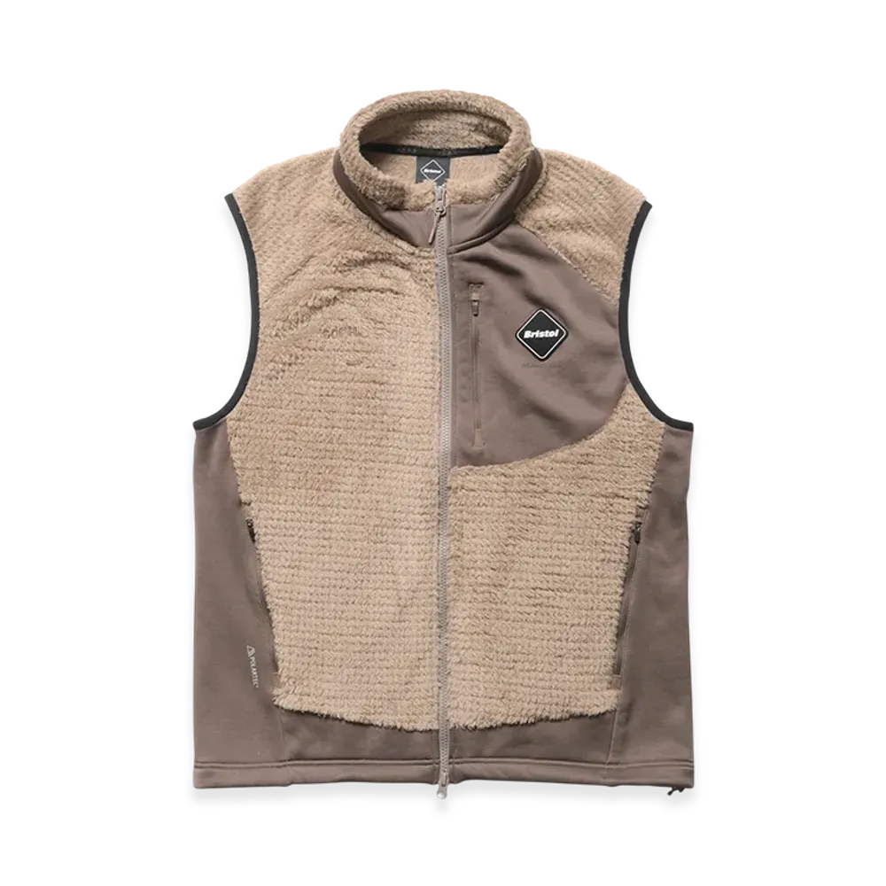F.C.Real Bristol Hybrid Fleece Vest "Beige"