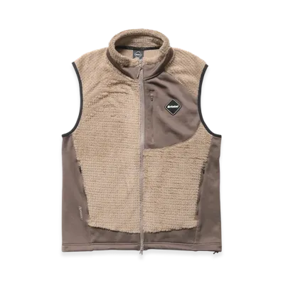F.C.Real Bristol Hybrid Fleece Vest "Beige"
