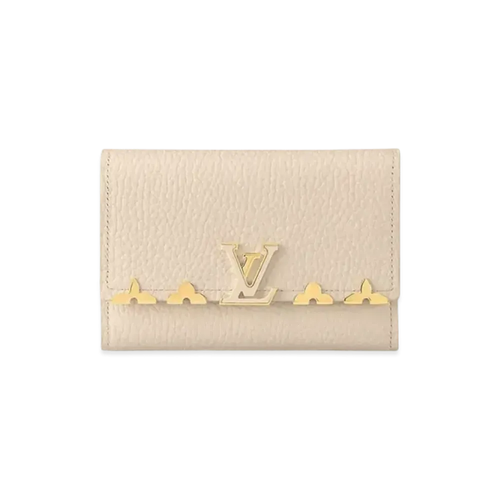 Louis Vuitton Capucines Compact Wallet Taurillon Leather "Creme"