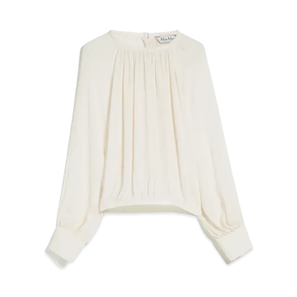 Max Mara Narvel Silk Crepon Blouse "Ivory"