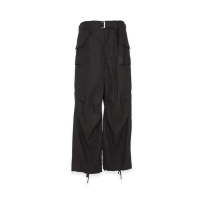 sacai Cotton Twill Pants "Black"