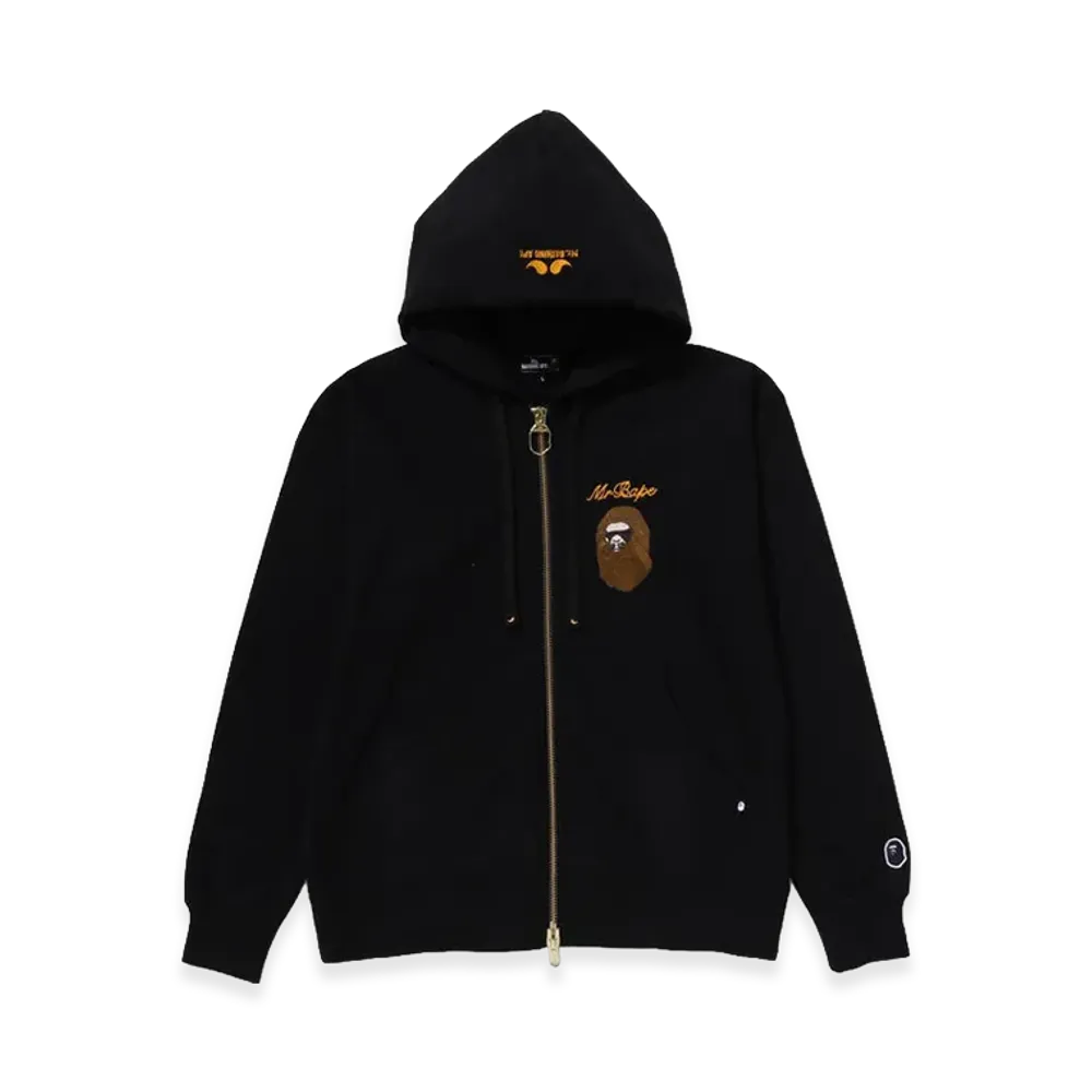 A BATHING APE Mr. BATHING APE Zip Up Hoodie "Black"