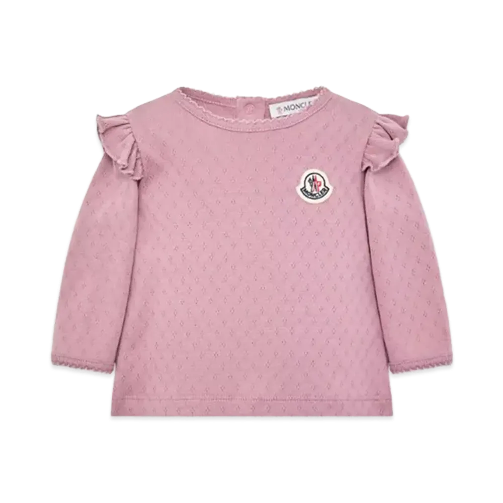 MONCLER Kids Long Sleeve T-Shirts "Pink"