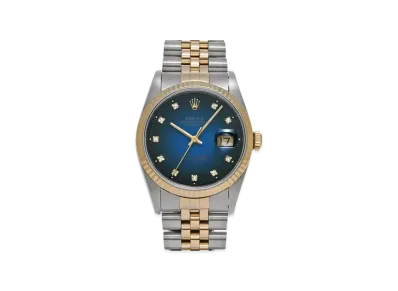 ROLEX Datejust 10P Diamonds "Blue Gradation/Stainless Steel/Yellow Gold"