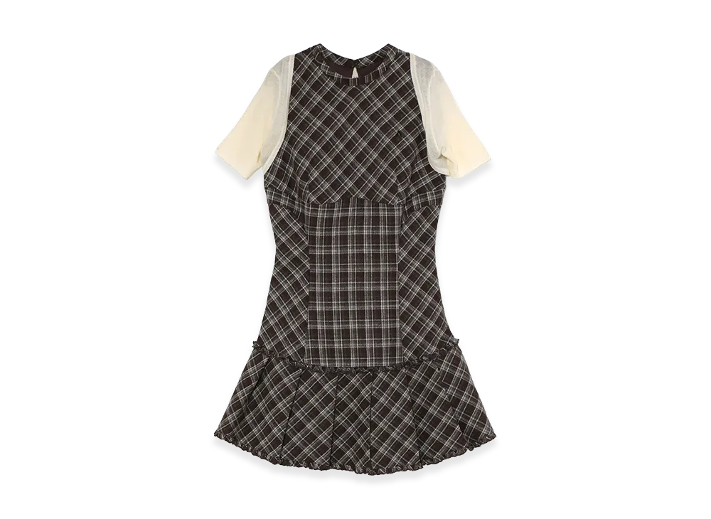ANDMARY Women's Lulu Check Set Mini Dress "Brown"