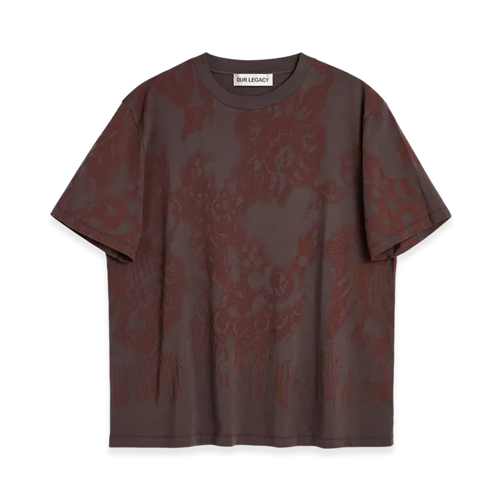 OUR LEGACY Box T-Shirt "Tasty Raisin Lace Stencil"