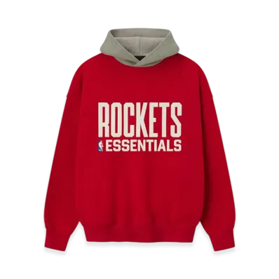 FEAR OF GOD ESSENTIALS Rockets Sport Hoodie "Red/Concrete Heather"