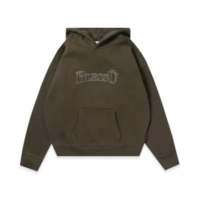 BLESS U BU OG Logo Hoodie "Khaki"