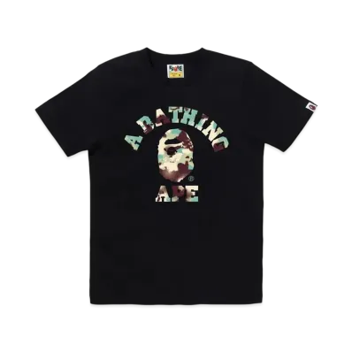 A BATHING APE Map Camo College Tee "Black/ML"