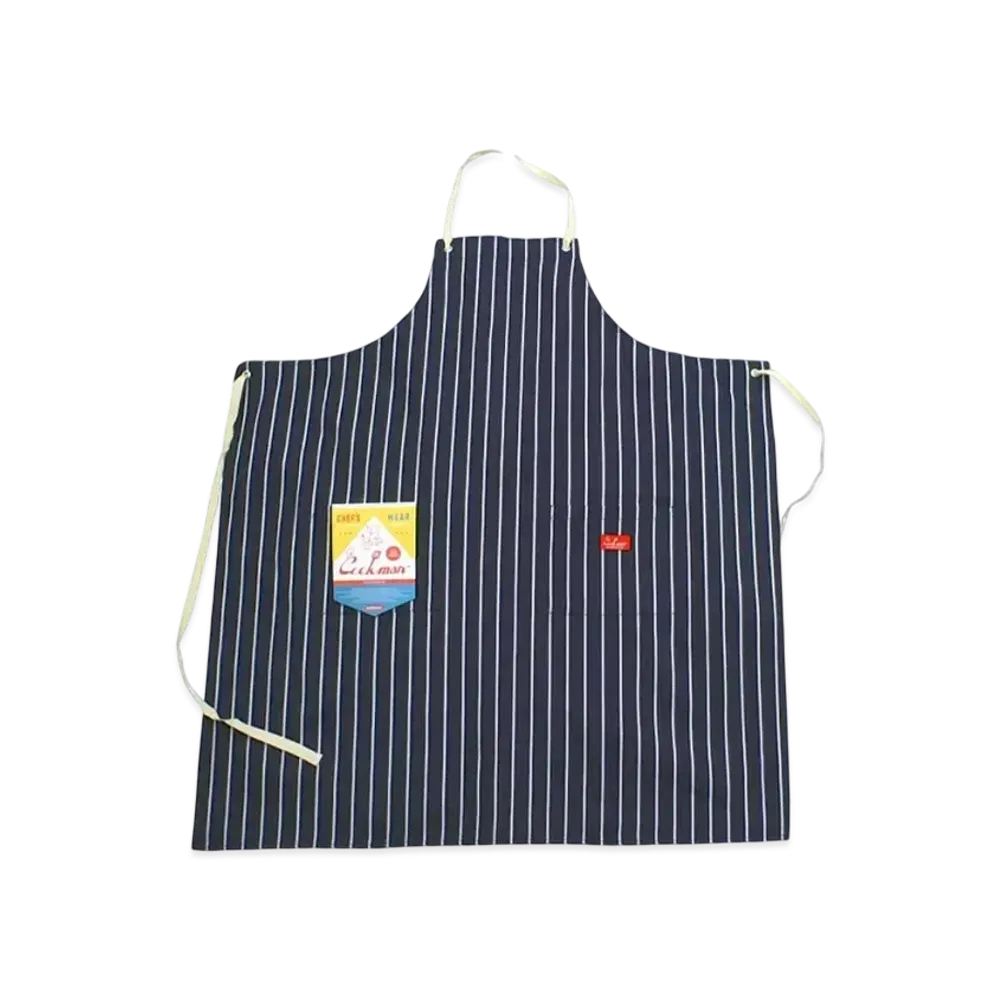 COOKMAN Long Apron Stripe "Stripe/Navy"