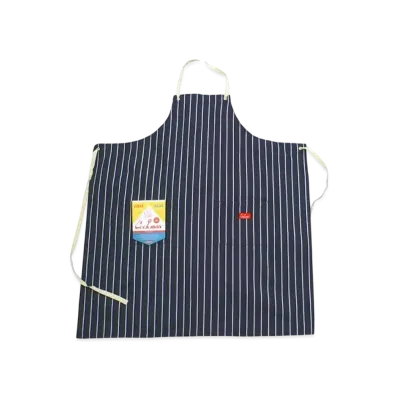 COOKMAN Long Apron Stripe "Stripe/Navy"