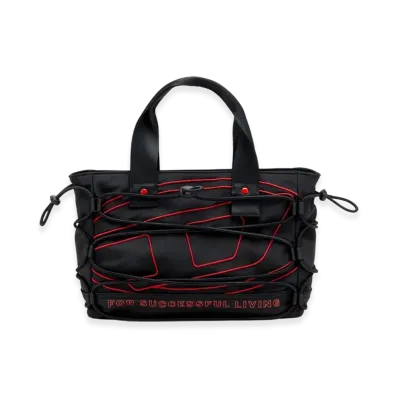 Diesel Tech-D Tote S x Tech-D-Small Nylon Tote Bag With Oval D Embroidery "Black"