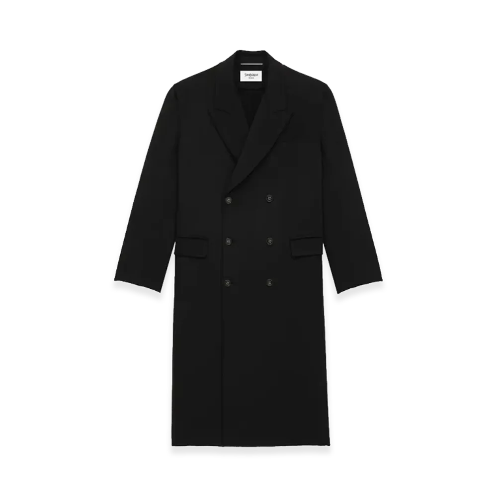 Saint Laurent Cashmere Coat "Black"