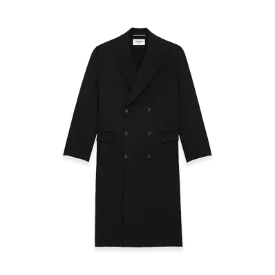 Saint Laurent Cashmere Coat "Black"