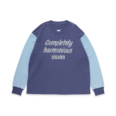 visvim Jumbo Tee L/S DMGD "Blue"
