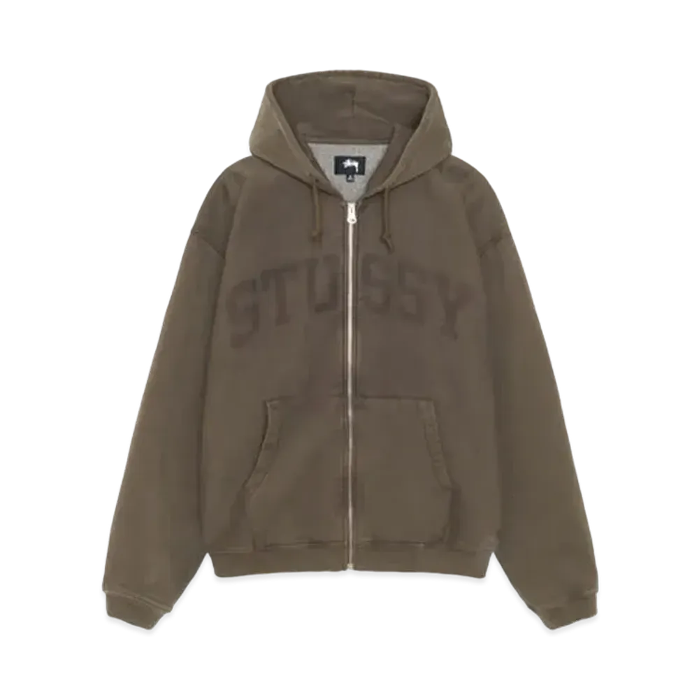 Stussy Faded Graphic Zip Hood "Olive"