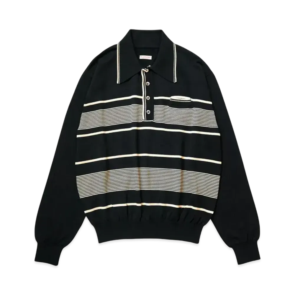 KAPITAL 14G Cotton Carol Polo "Black"