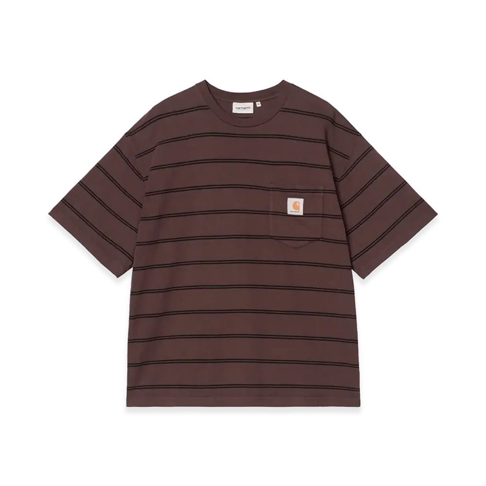 Carhartt WIP S/S Cardona Pocket T-Shirt "Cardona Stripe/Natural/Palisander/Garment Dyed"