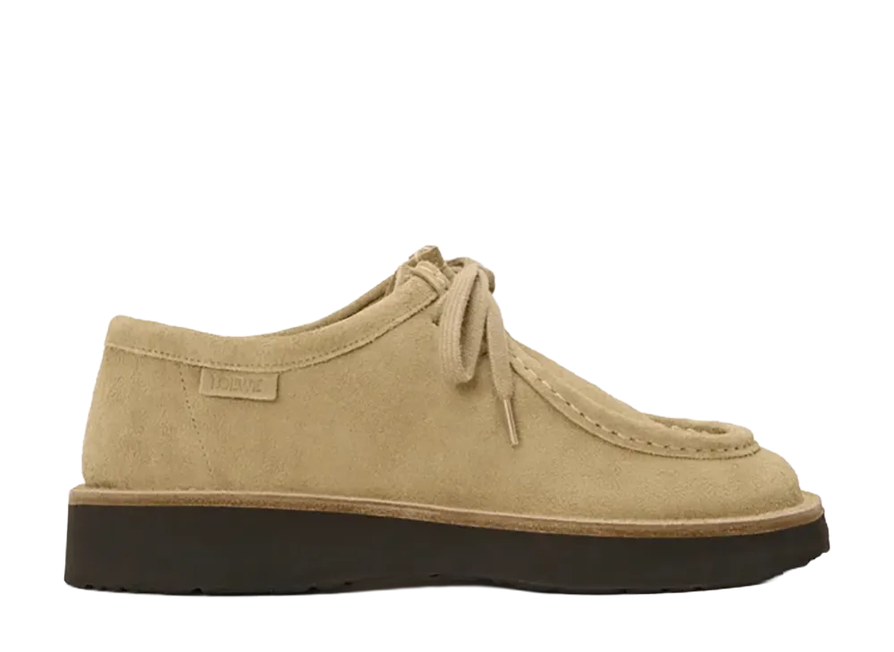 LOEWE Faro Lace-Up Suede Calfskin "Sahara"