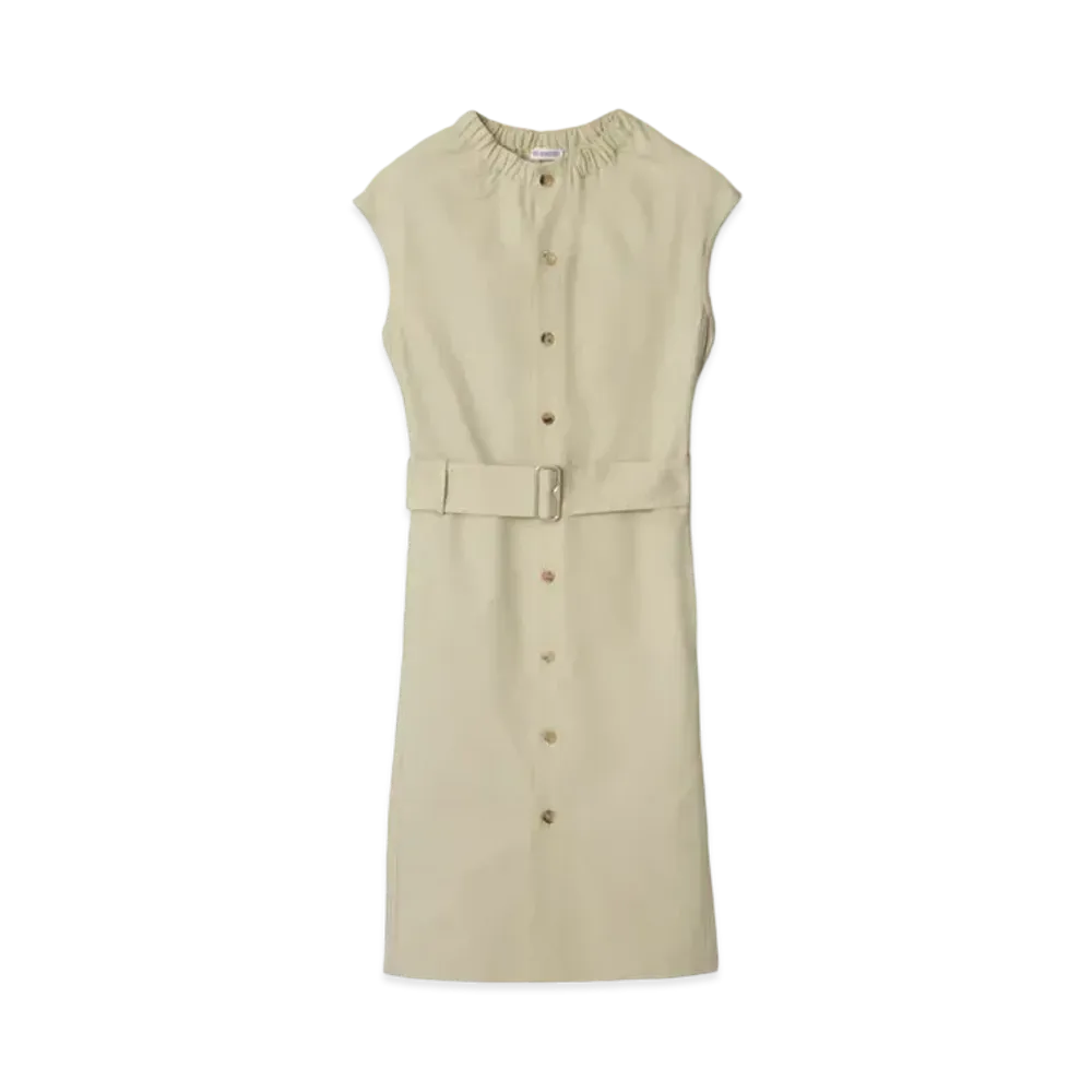 Burberry Women's Cotton Blend Dress "Plaster"