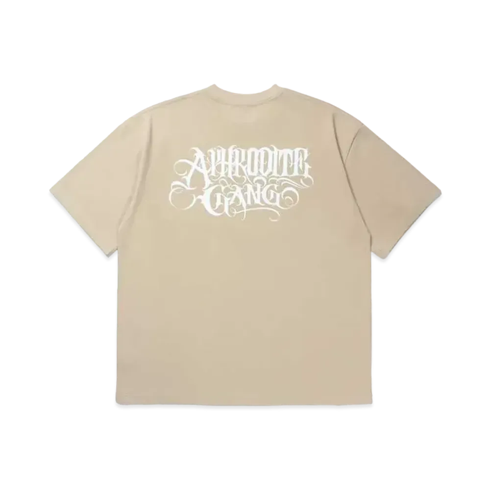 APHRODITEGANG Classic Logo S/S Tee (White Print) "Light Brown"