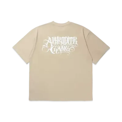 APHRODITEGANG Classic Logo S/S Tee (White Print) "Light Brown"