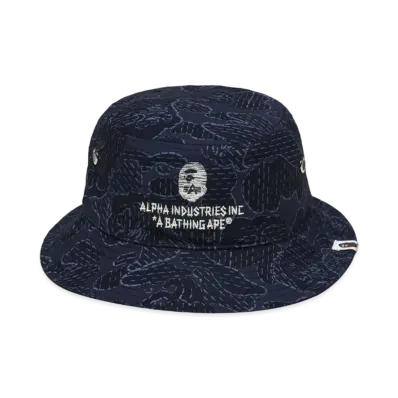 A BATHING APE x ALPHA INDUSTRIES Military Hat "Navy"