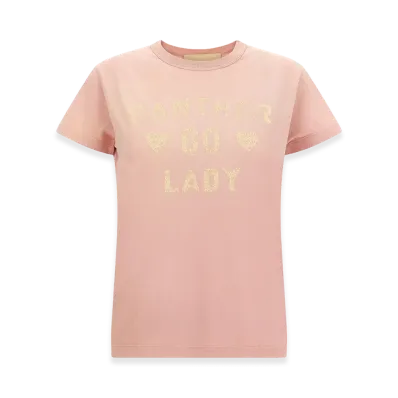 Valentino Garavani Women's 'panther Lady' T-Shirt "Pink"