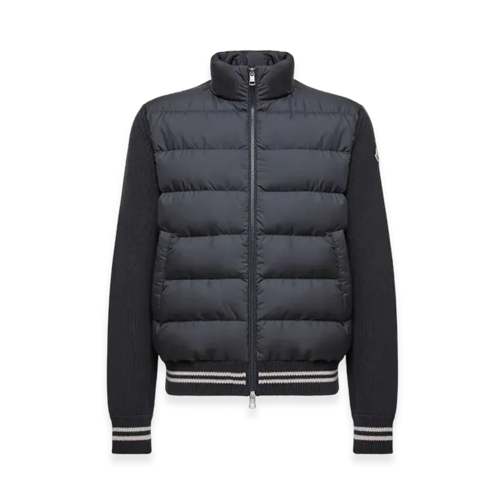 MONCLER Padded Cotton Cardigan "Navy Blue"