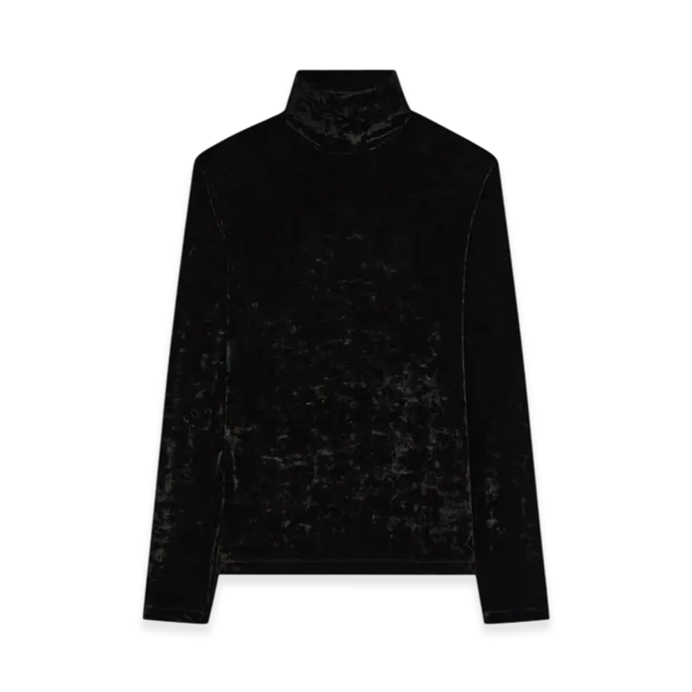 DRIES VAN NOTEN Velvet Turtleneck Tee "Black"