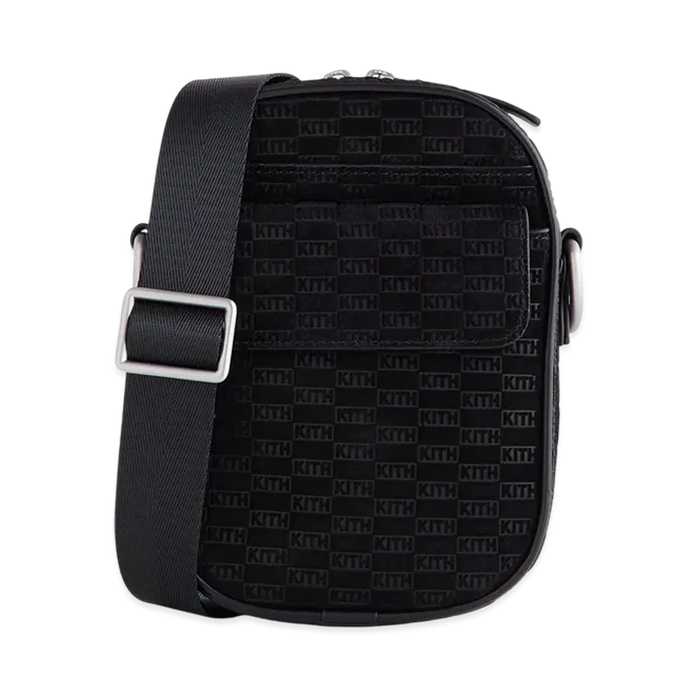 Kith Monogram Suede Passenger K15 Bag "Black"