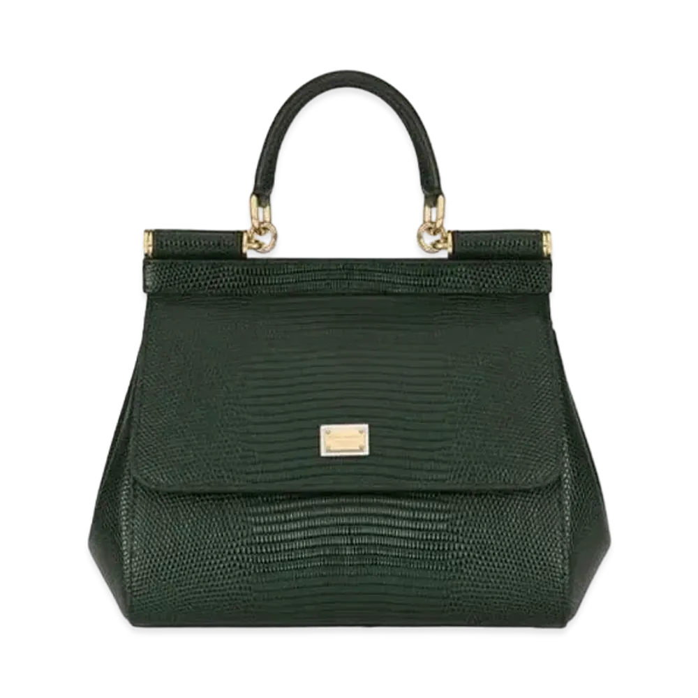 Dolce&Gabbana Sicily Bag Small Dauphine Calfskin "Green"