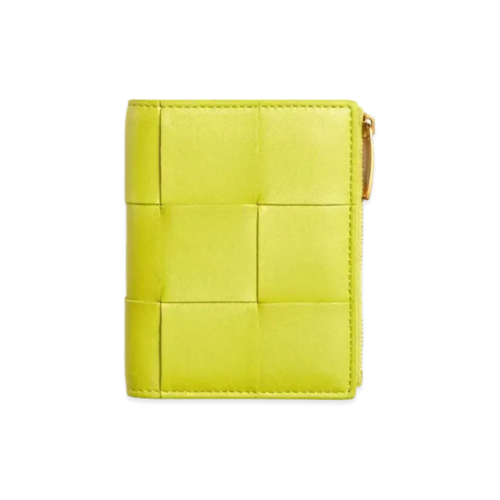 Bottega Veneta Bi-Fold Zip Wallet "Kiwi"