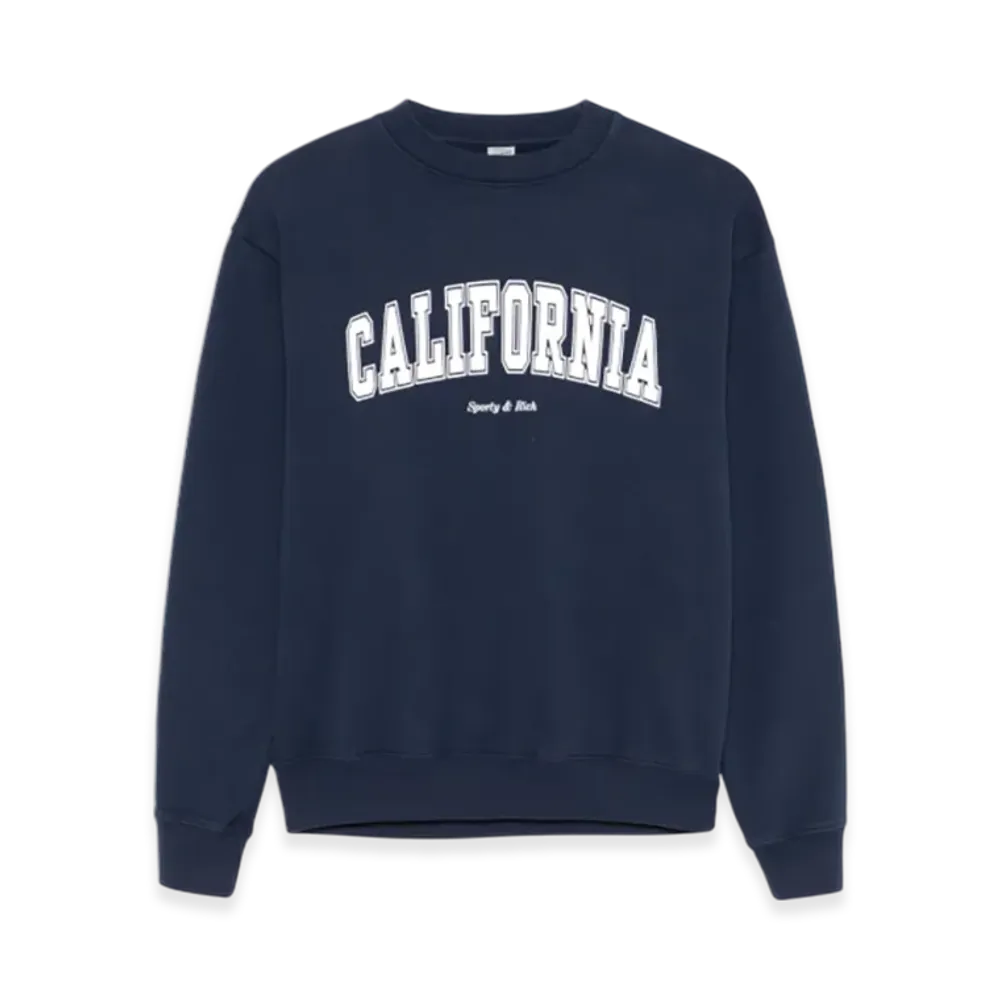 Sporty&Rich California Sweatshirt "Navy White"