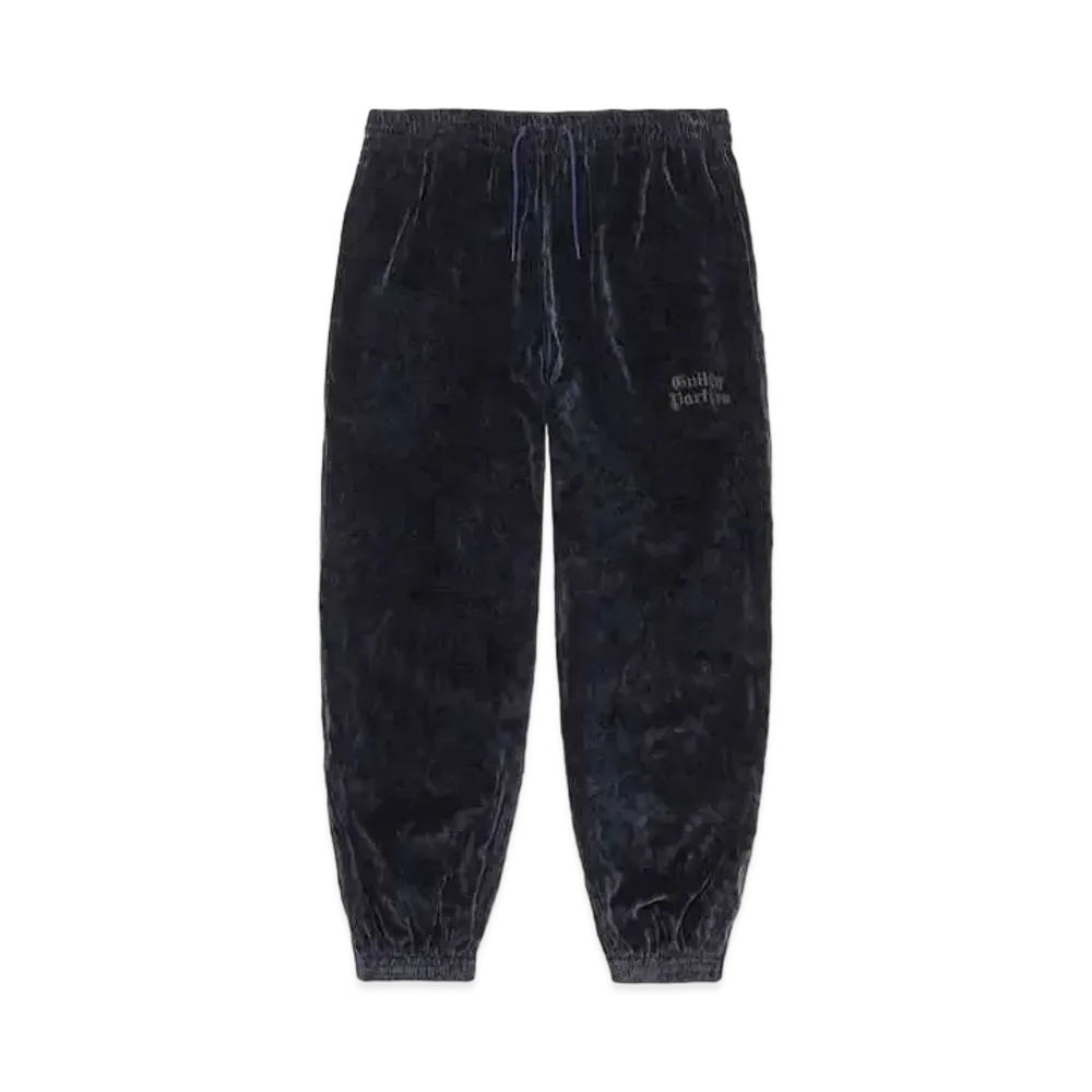 WACKO MARIA Leopard Velvet Track Pants "Navy"
