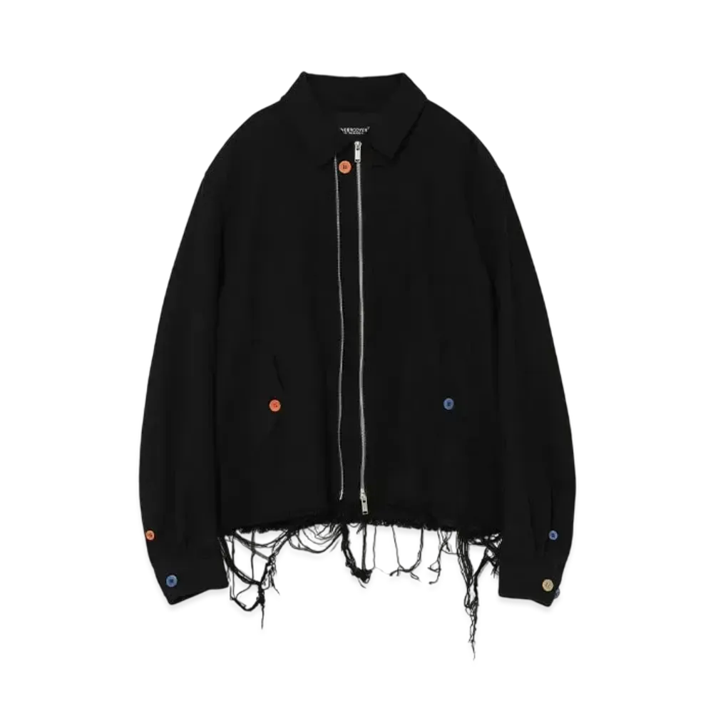 UNDERCOVER Cotton zip-up blouson "Black"