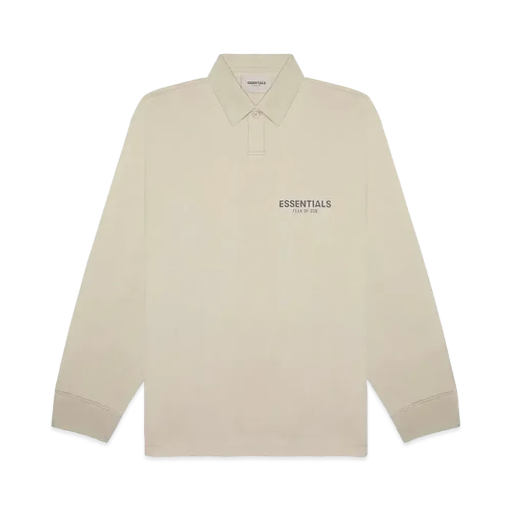 FEAR OF GOD ESSENTIALS Long Sleeve Boxy Polo "Olive/Khaki"