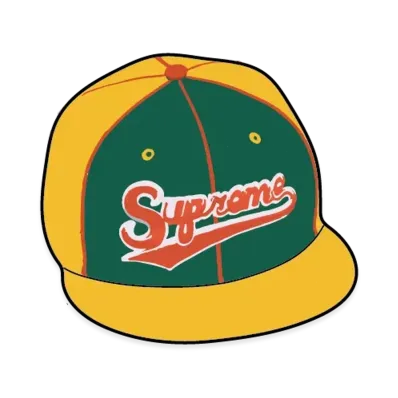 Supreme Piping Script Logo New Era "Yellow"