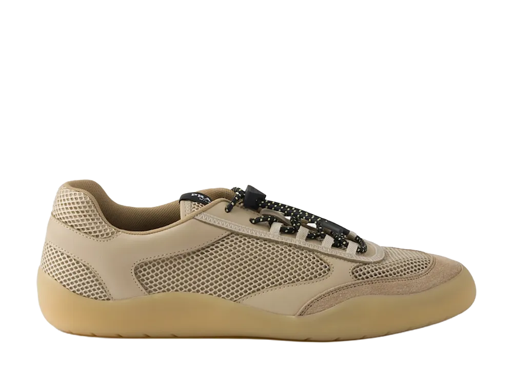 PRADA Women's Speedlock Mesh Sneakers "Desert Beige"
