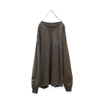 ANCELLM Message L/S T-Shirt "Brown"