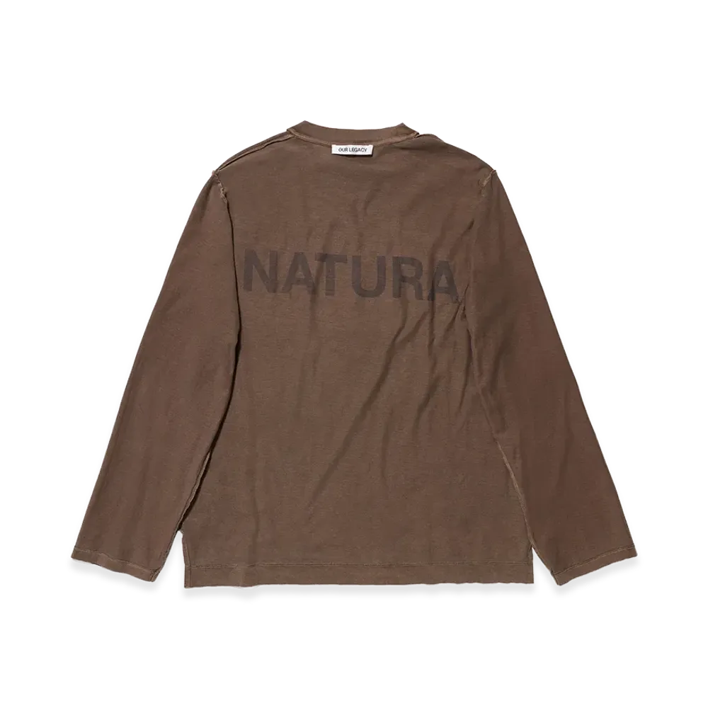 OUR LEGACY Work Shop Box Longsleeve Tee "Overdyed Earth Festival Print"