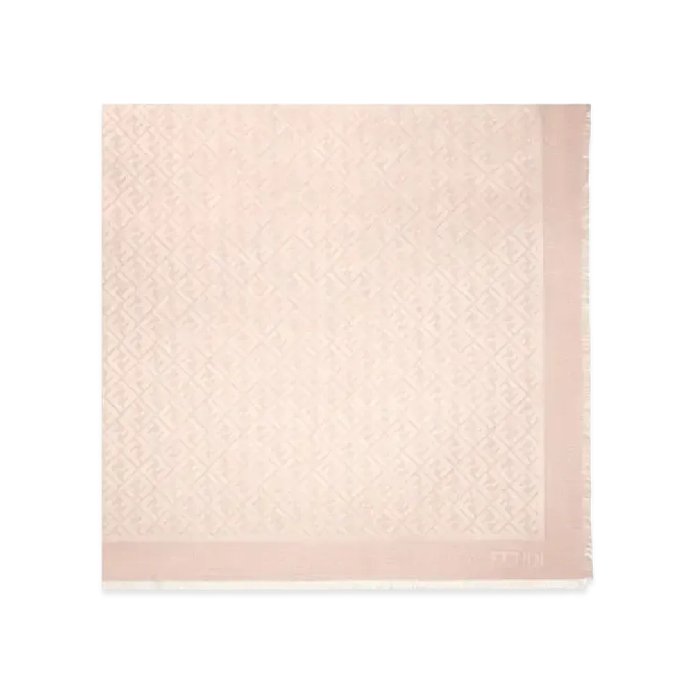 FENDI FF Shawl Organic Silk "Pink"