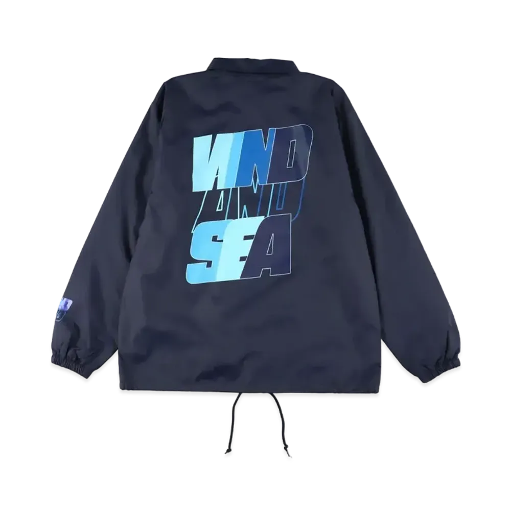 WIND AND SEA Sea Alive Nylon Coach Jacket "Navy"