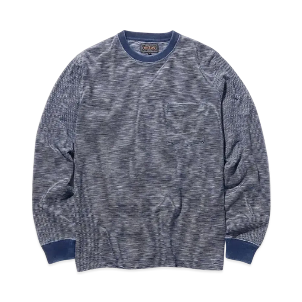 BEAMS Pocket Tee Indigo Slub Yarn "OneWash"