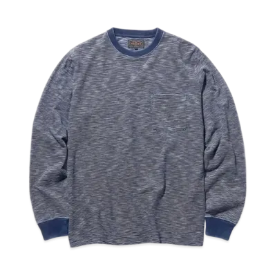 BEAMS Pocket Tee Indigo Slub Yarn "OneWash"
