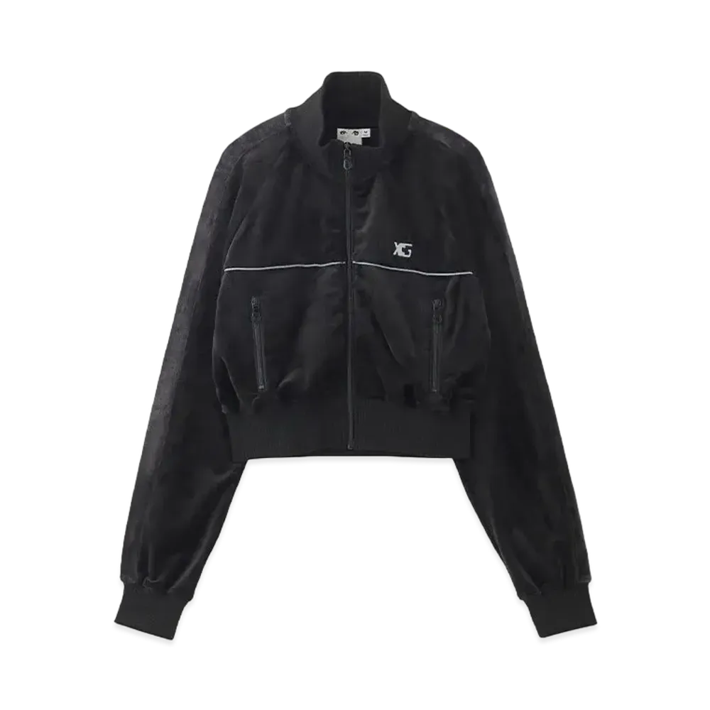 X-Girl Velour Compact Track Jacket "Black"