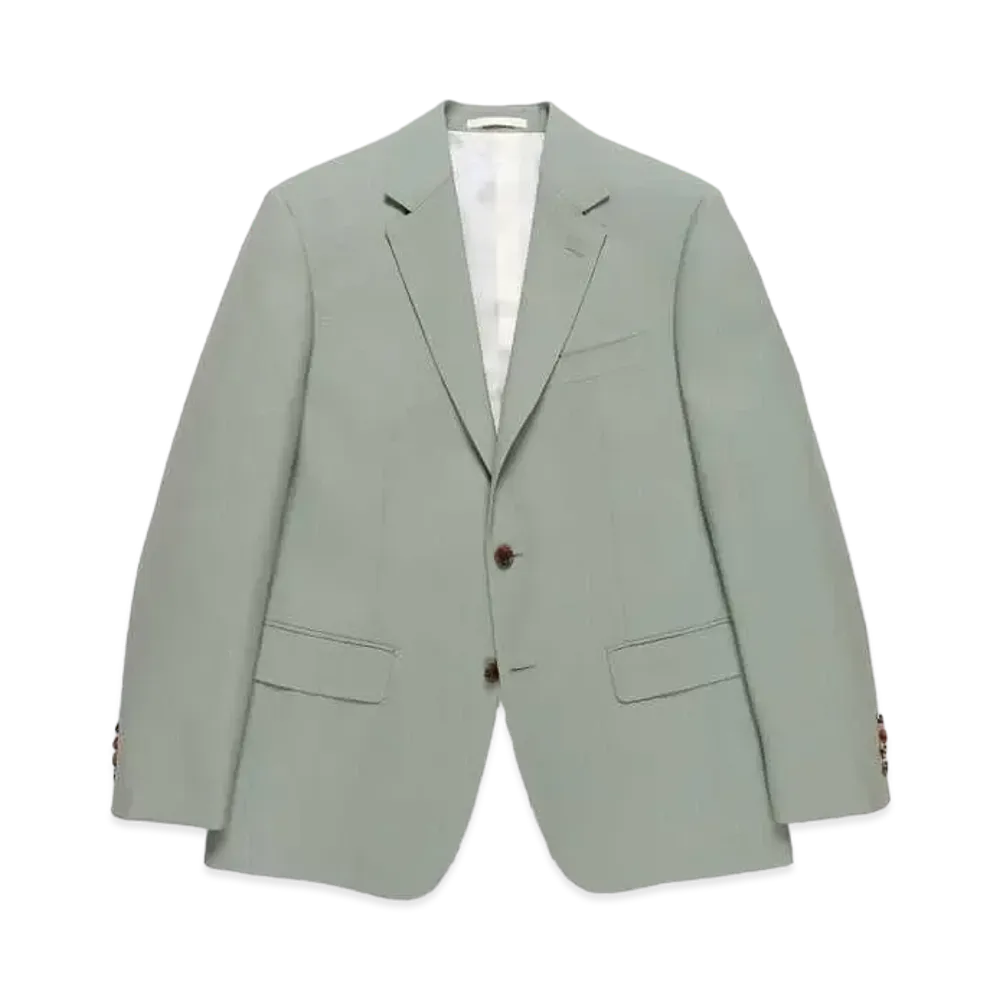 WACKO MARIA SINGLE BREASTED JACKET (IMPOET FABRIC / DOEMEUIL) "Light Green"