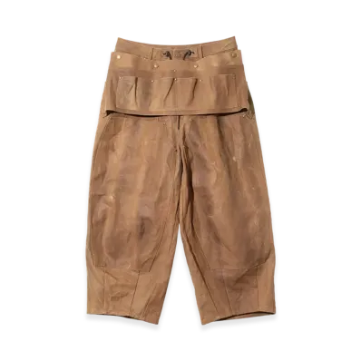 NEEDLES H.D. Apron Painter Pant - Duck Canvas / Kakishibu Paint "Dk. Brown"
